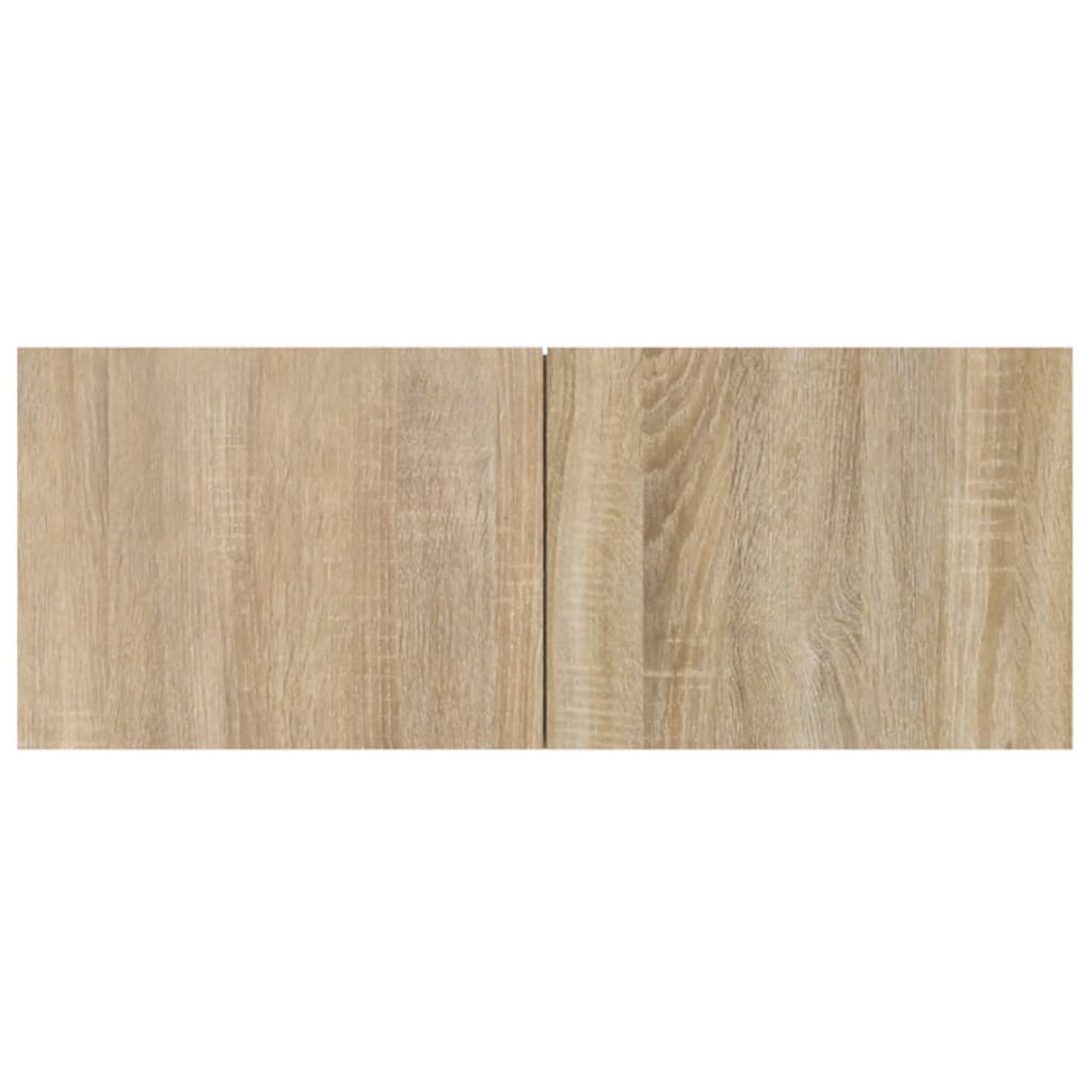 Ensemble de meubles TV 4 pièces en bois de chêne Sonoma