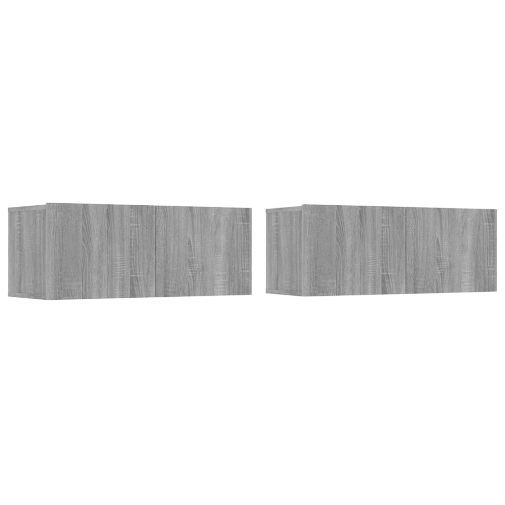 Ensemble de meubles TV 4 pièces, en bois de Sonoma gris