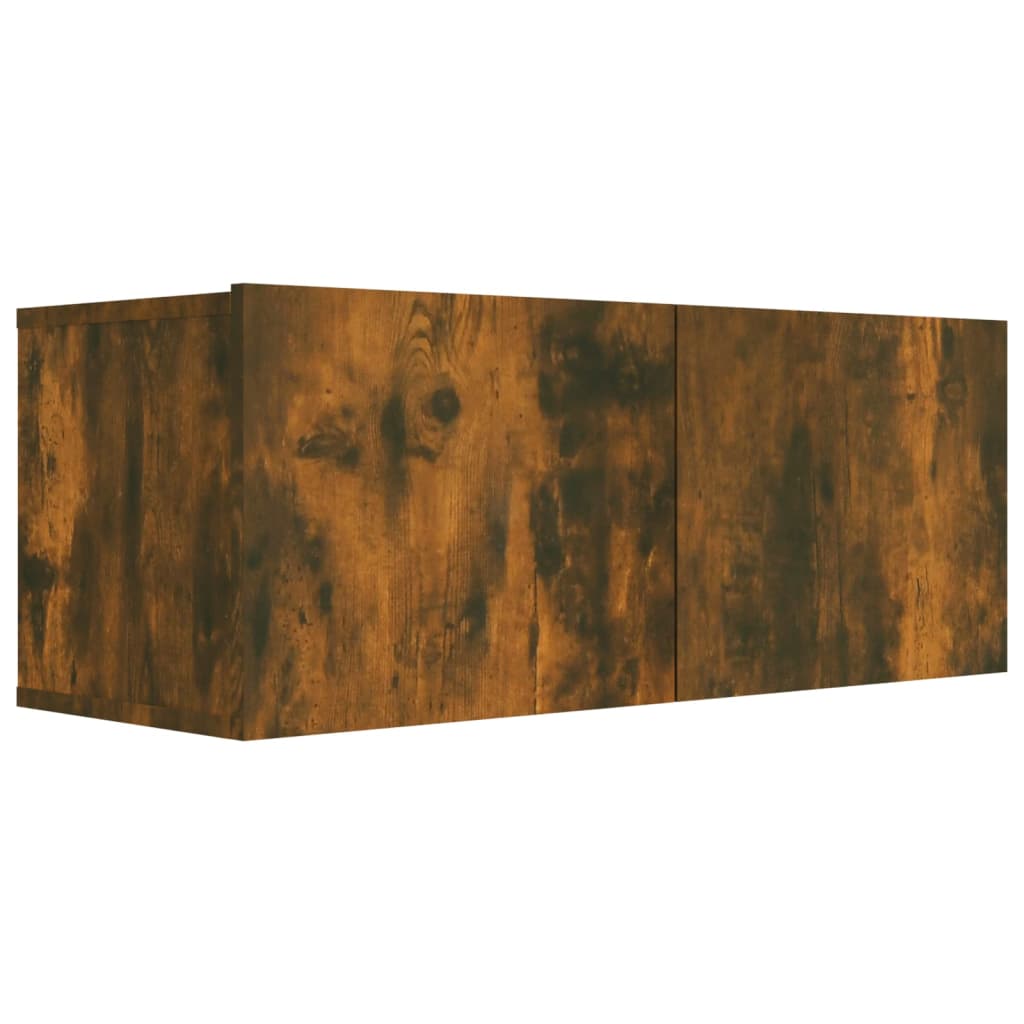 Ensemble de meubles TV 4 pièces en bois de chêne fumé