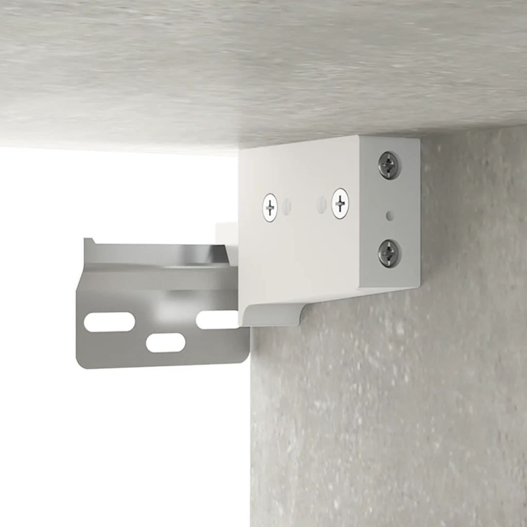 Ensemble de meubles TV 4 pièces en béton gris à base de bois