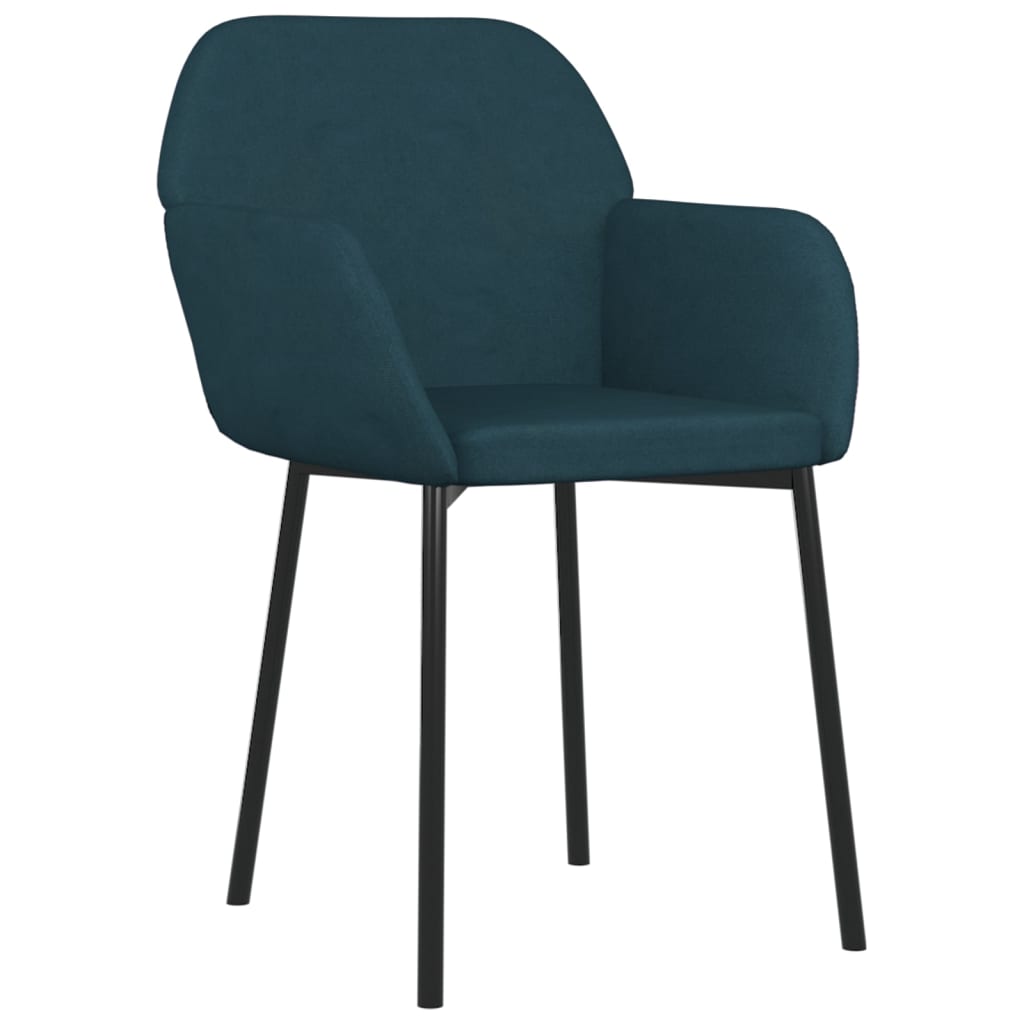 Dining chairs 2 pcs. Blue velvet