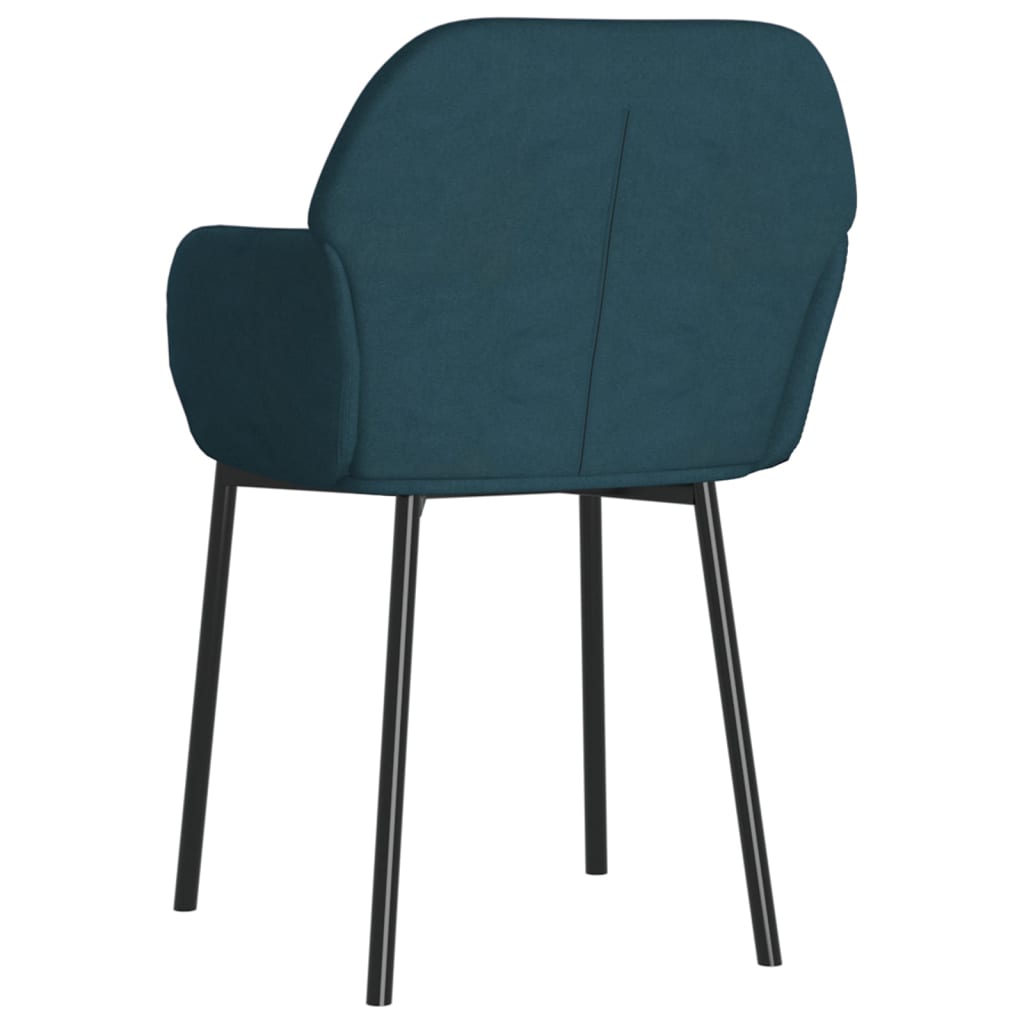 Dining chairs 2 pcs. Blue velvet