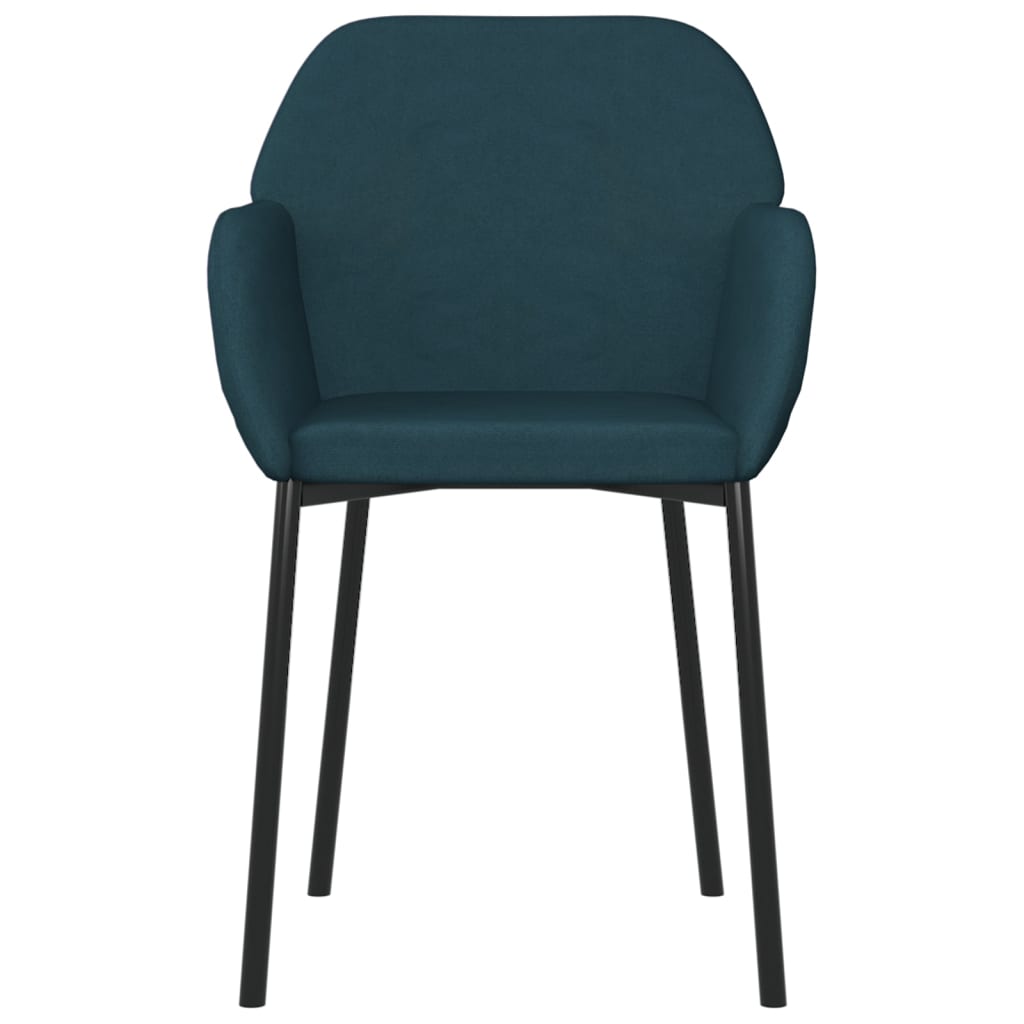 Dining chairs 2 pcs. Blue velvet