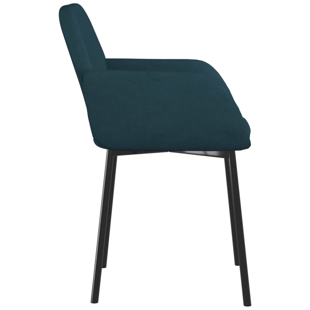 Dining chairs 2 pcs. Blue velvet