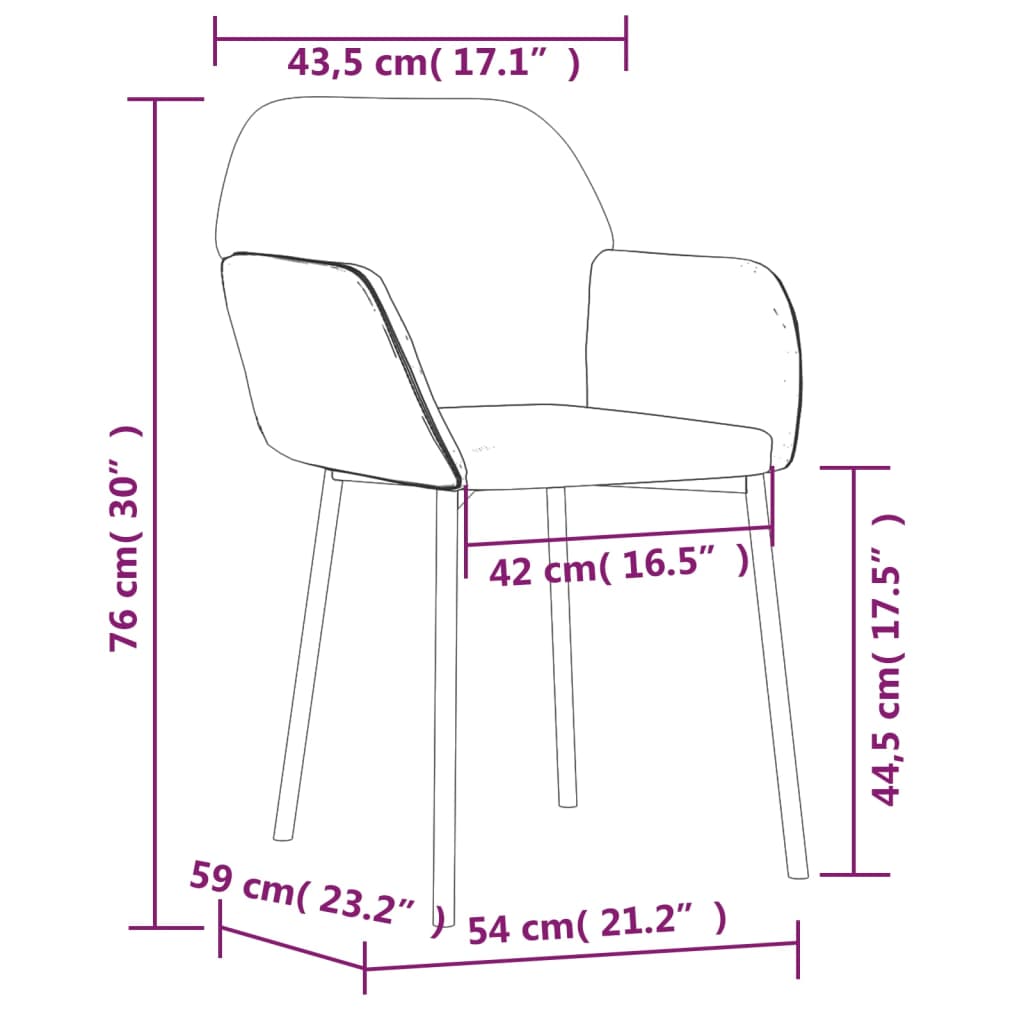 Dining chairs 2 pcs. Blue velvet