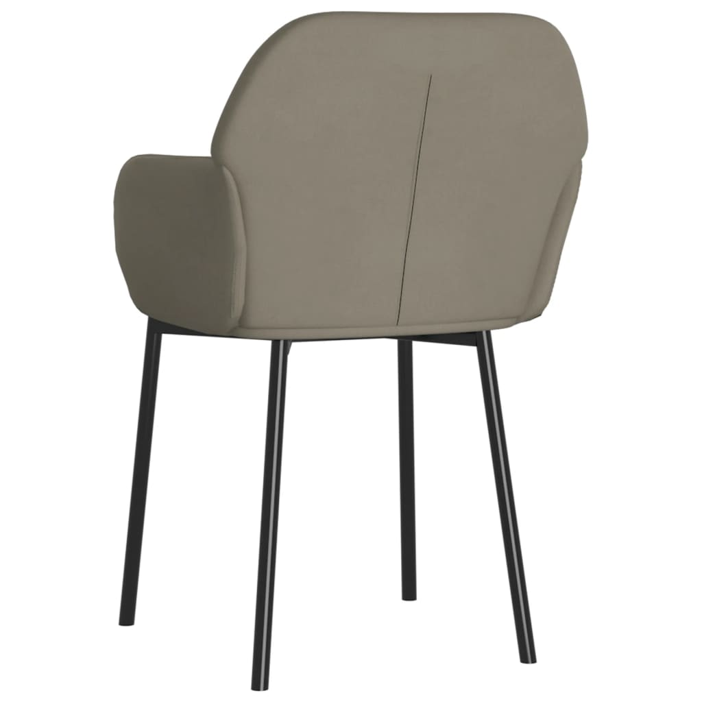 Dining chairs 2 pcs. Light grey velvet