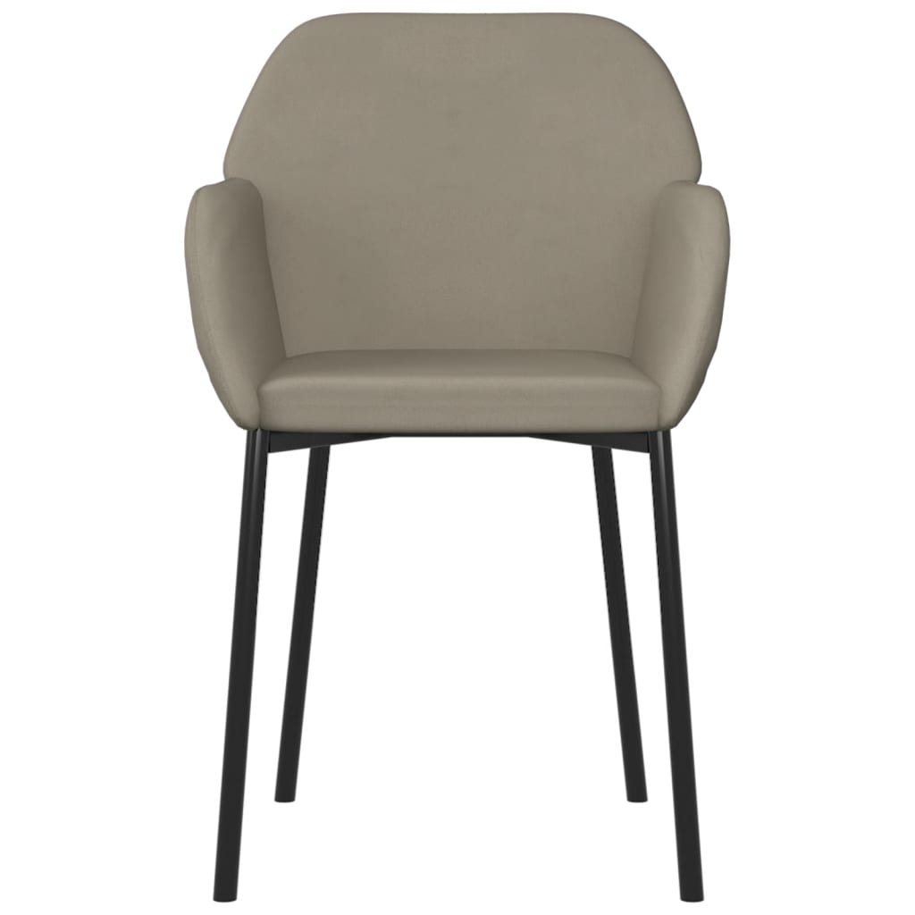 Dining chairs 2 pcs. Light grey velvet