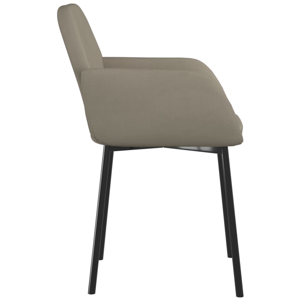 Dining chairs 2 pcs. Light grey velvet