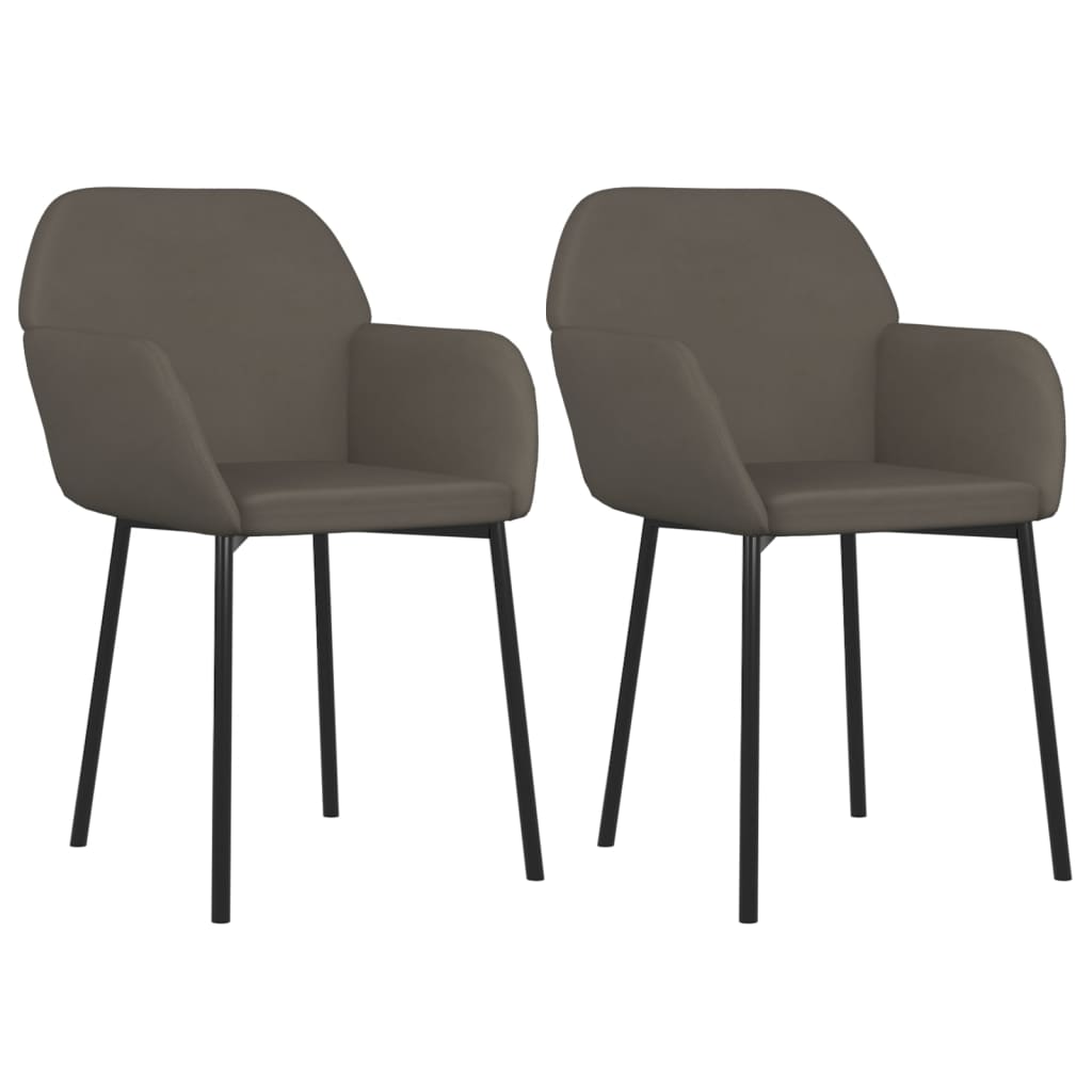 Dining chairs 2 pcs. Dark grey velvet