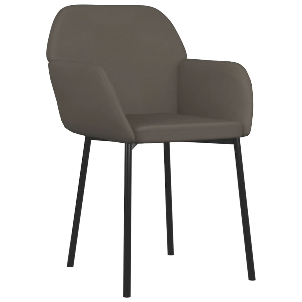 Dining chairs 2 pcs. Dark grey velvet