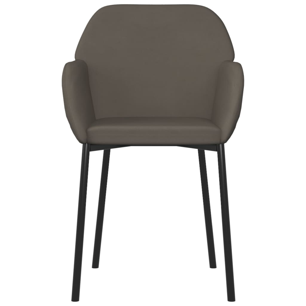 Dining chairs 2 pcs. Dark grey velvet