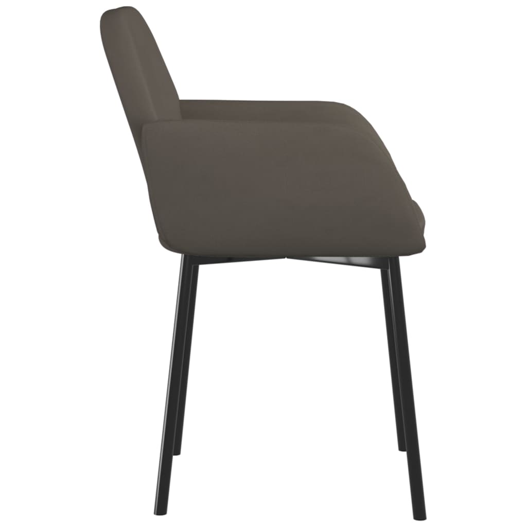 Dining chairs 2 pcs. Dark grey velvet