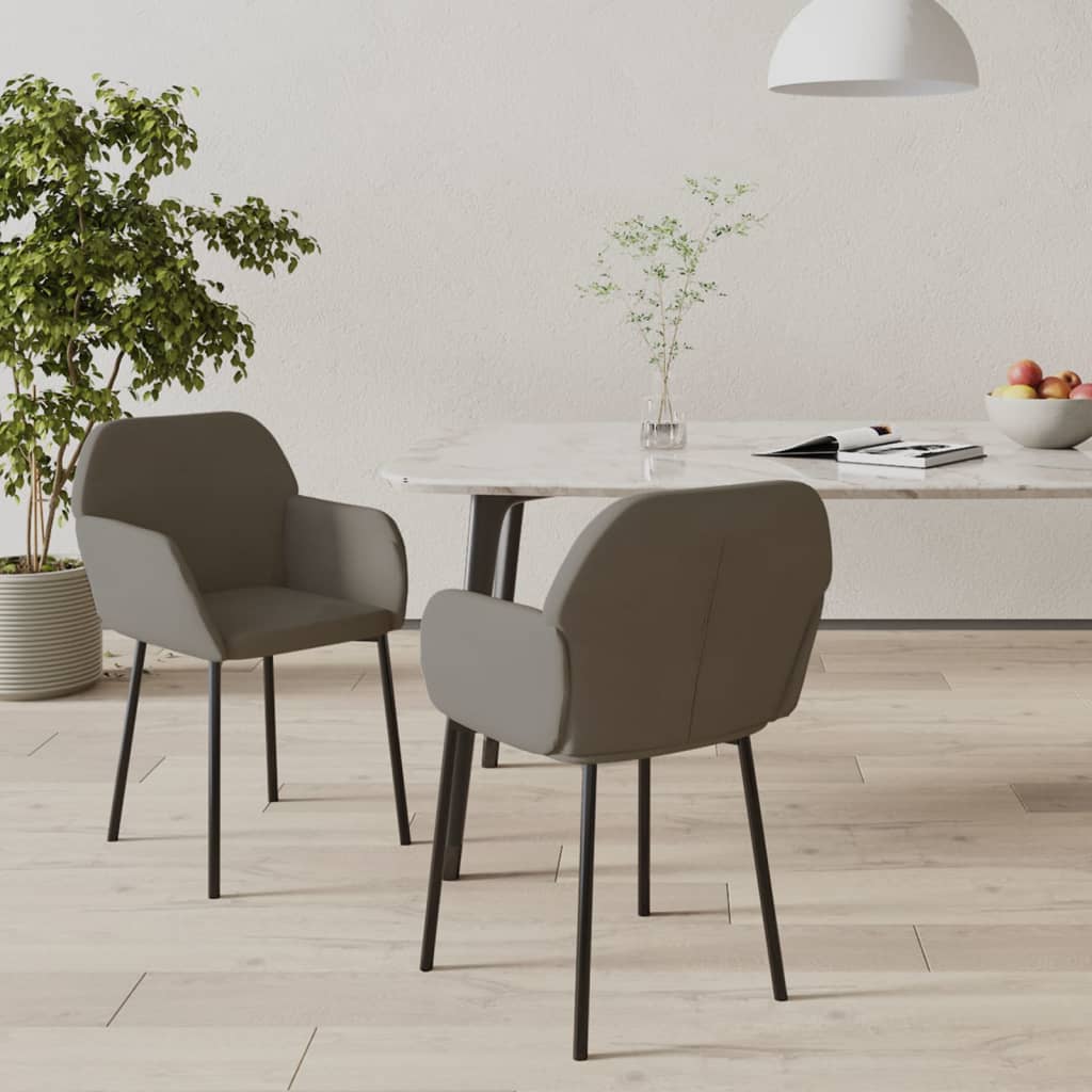 Dining chairs 2 pcs. Dark grey velvet
