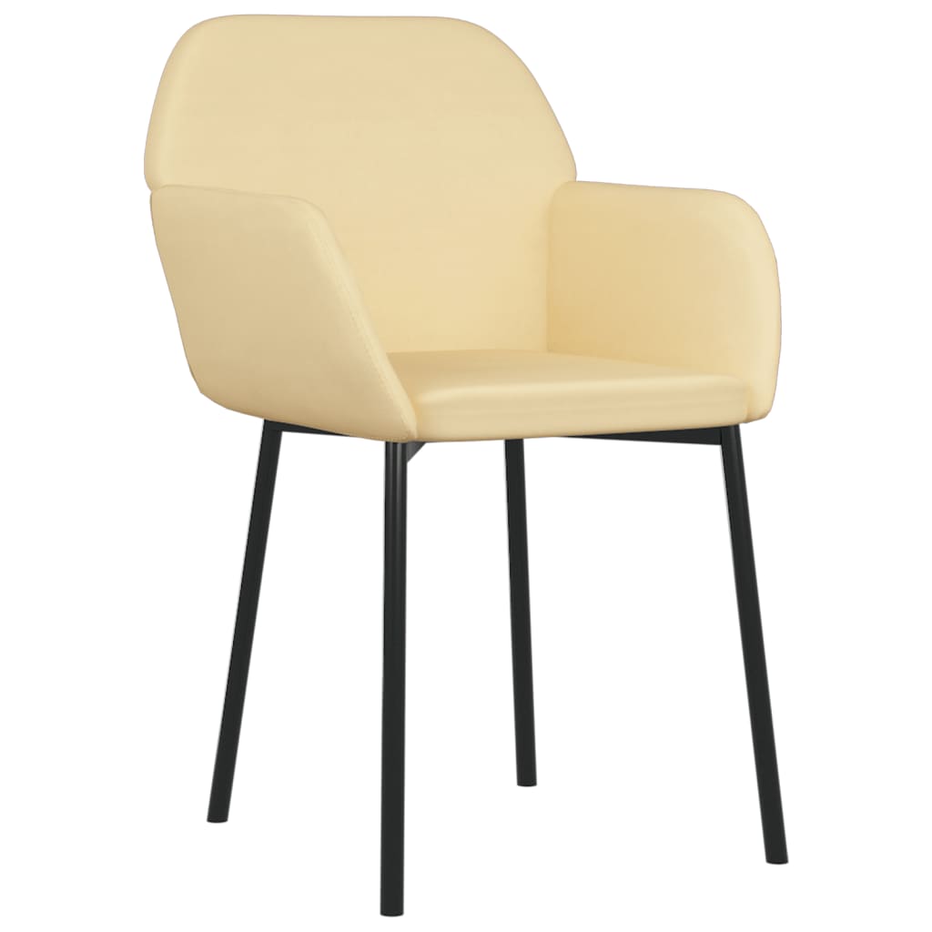 Dining chairs 2 pcs. Cream velvet