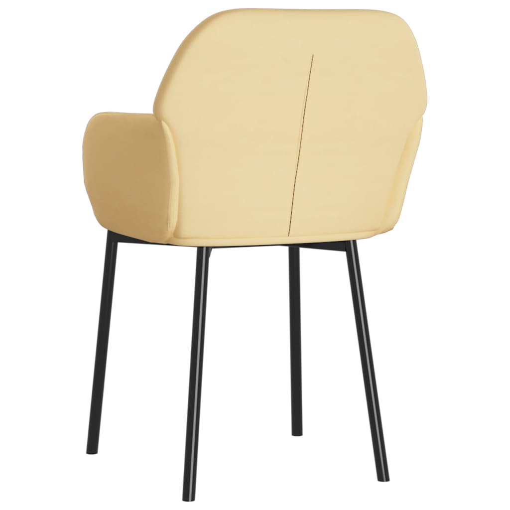 Dining chairs 2 pcs. Cream velvet