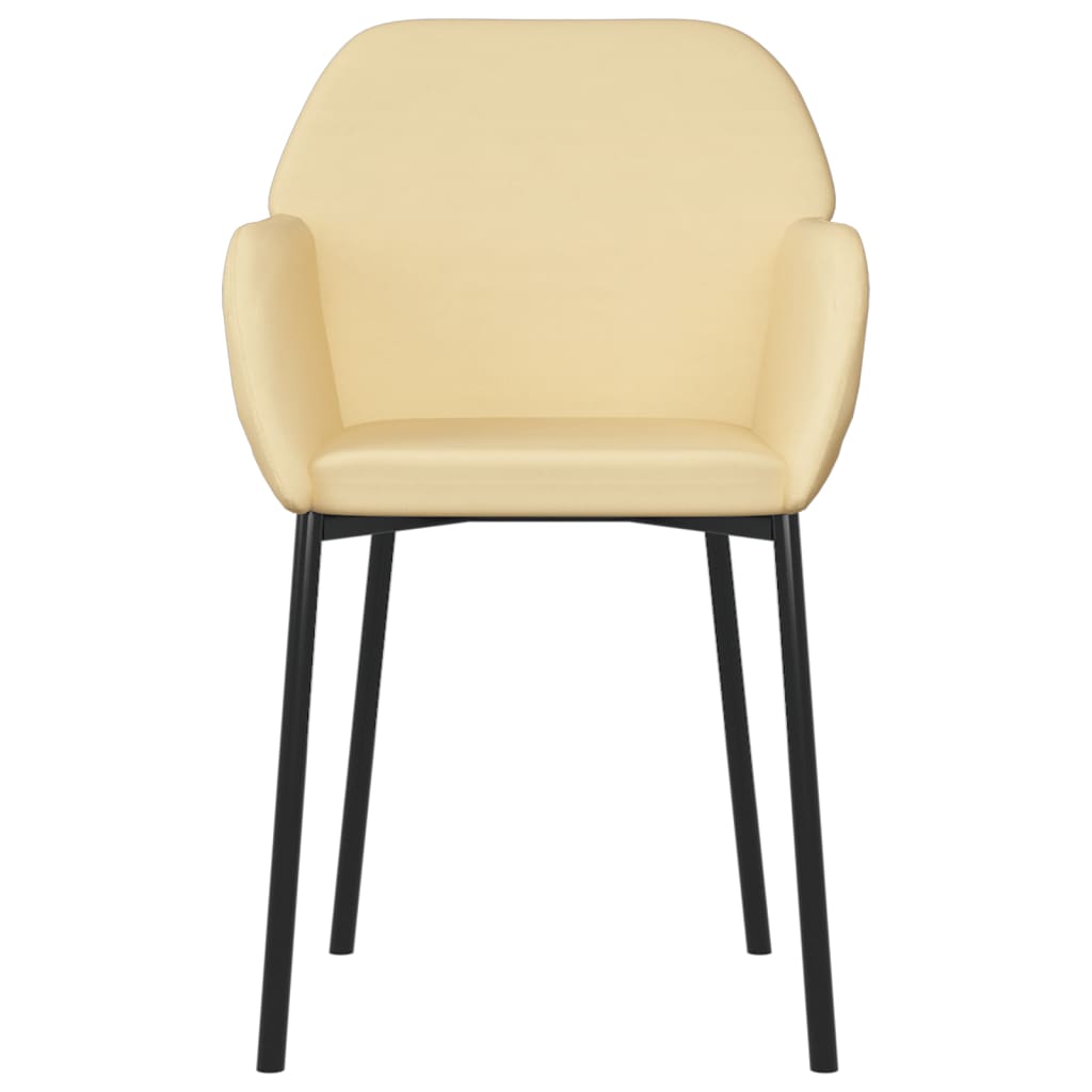 Dining chairs 2 pcs. Cream velvet