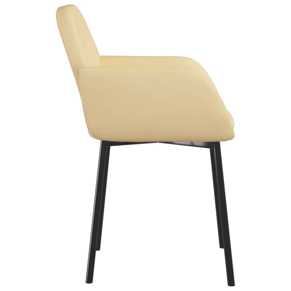 Dining chairs 2 pcs. Cream velvet