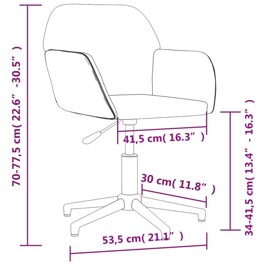 Bürostuhl Drehbar Creme Stoff
