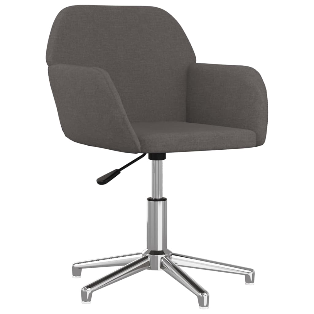 Office chair swivel dark grey fabric