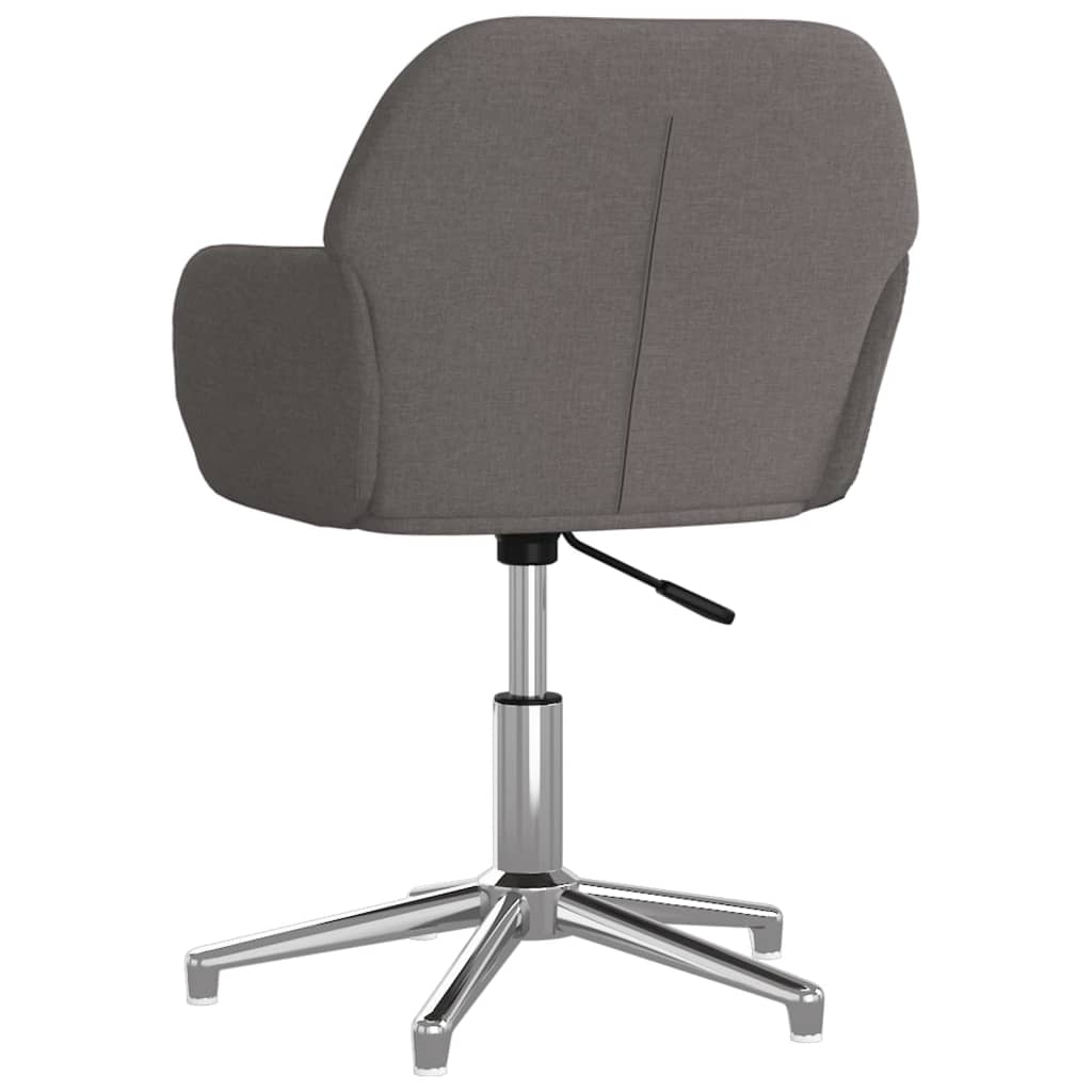 Chaise de bureau pivotante en tissu gris foncé
