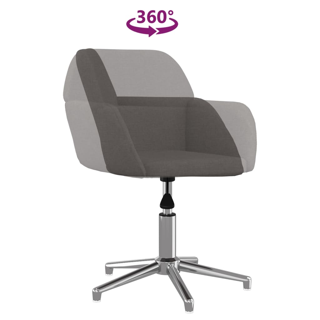 Office chair swivel dark grey fabric