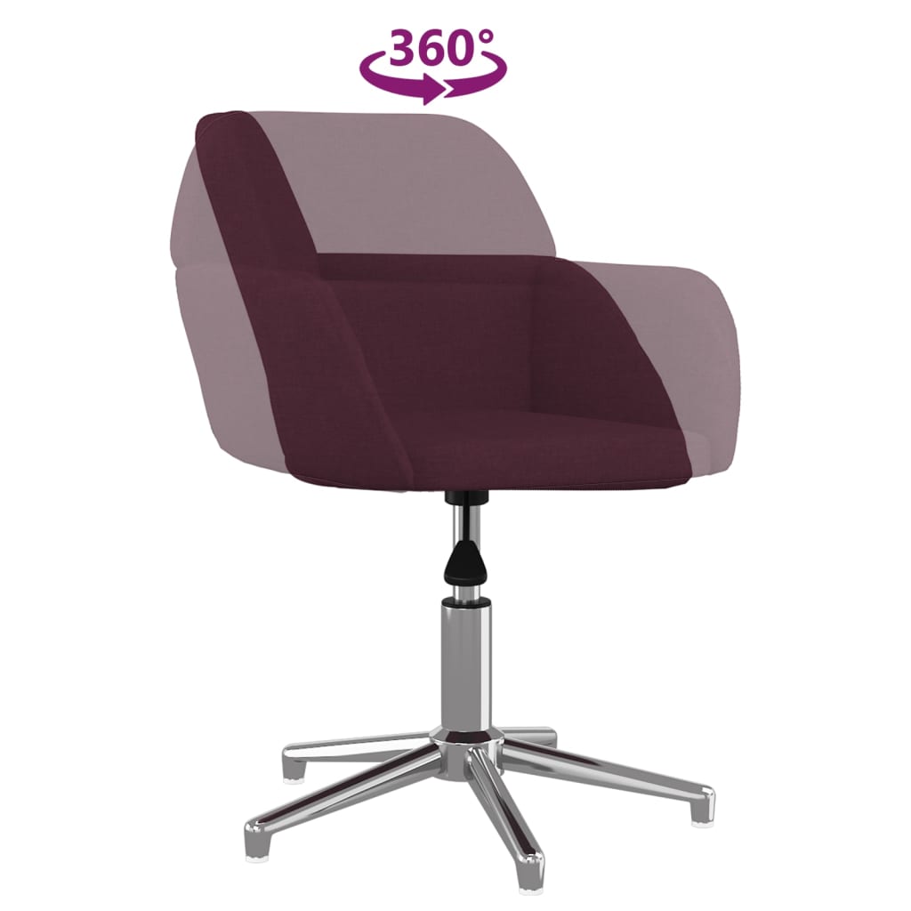 Bürostuhl Drehbar Lila Stoff