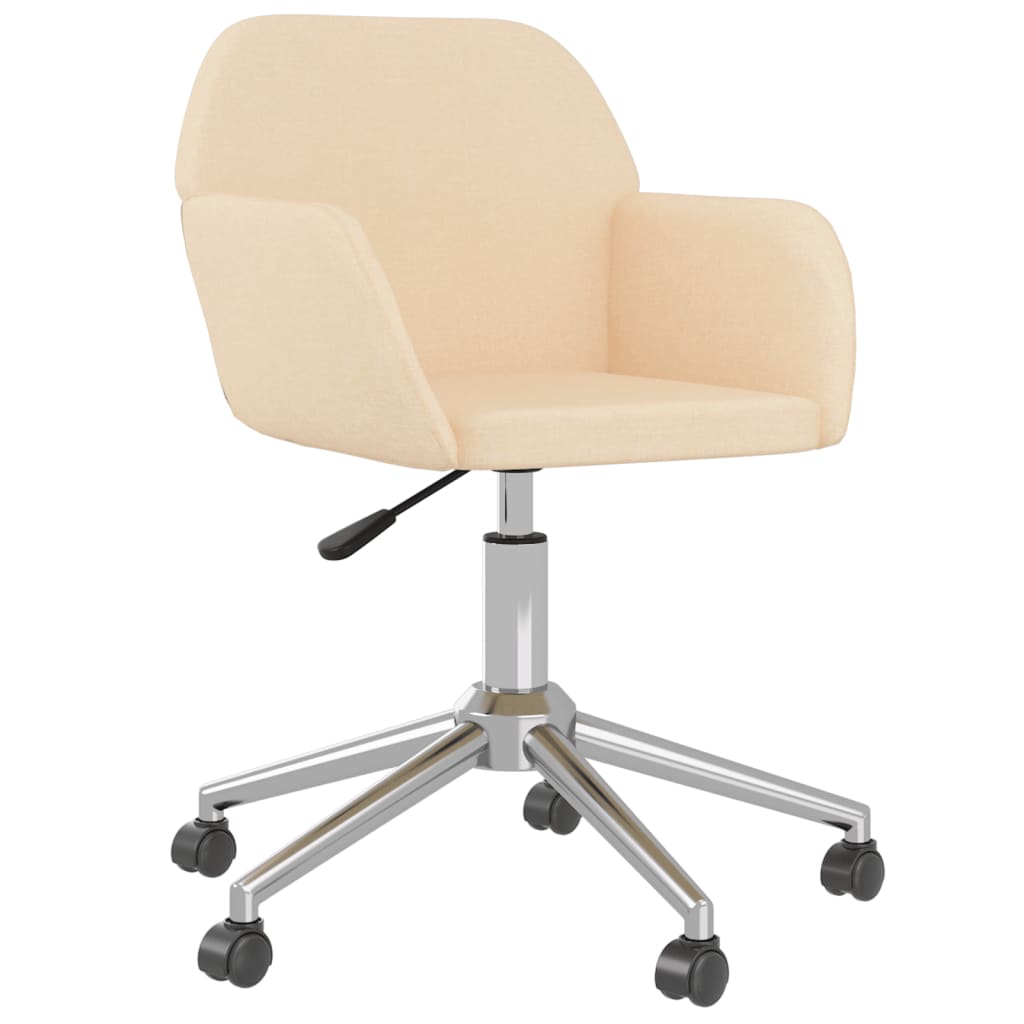 Bürostuhl Drehbar Creme Stoff