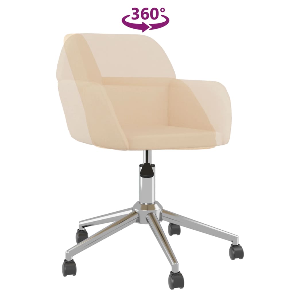Bürostuhl Drehbar Creme Stoff