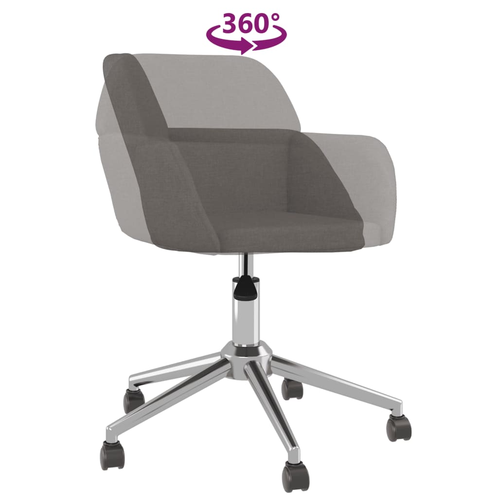 Office chair swivel dark grey fabric