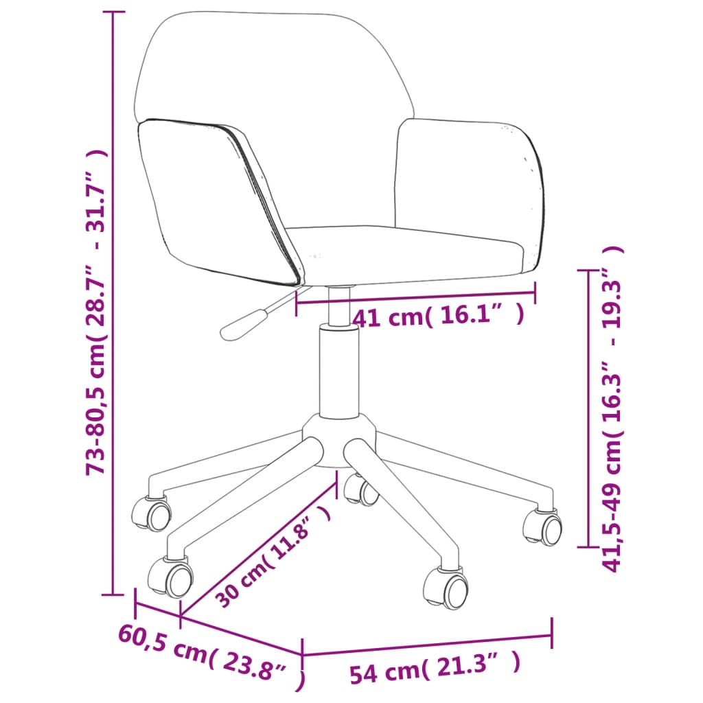 Office chair swivel dark green fabric