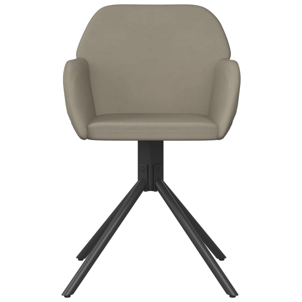 Dining Chairs 2 pcs. Swivel Light Grey Velvet