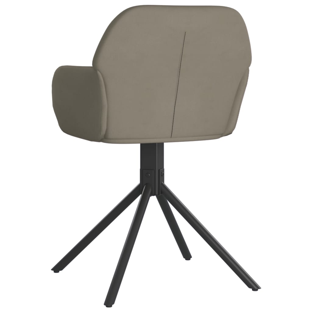 Dining Chairs 2 pcs. Swivel Light Grey Velvet