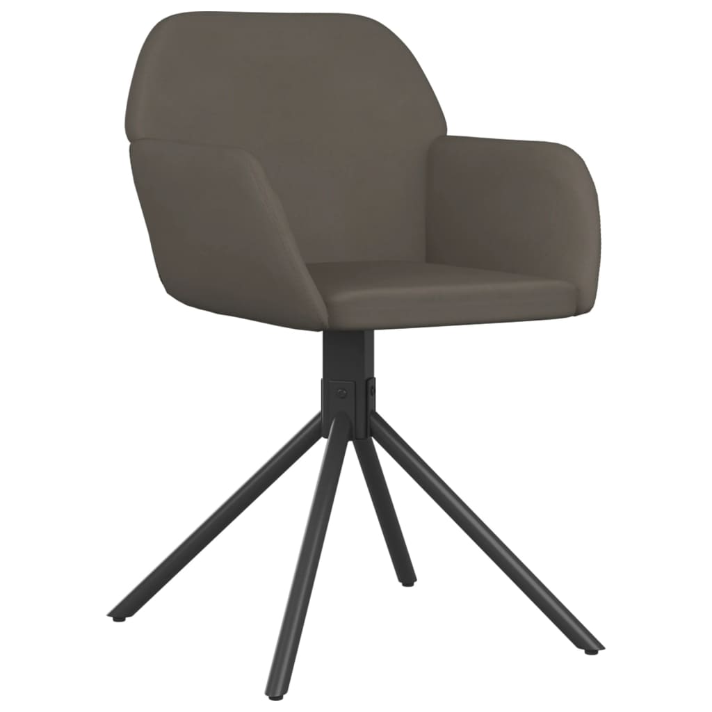 Dining Chairs 2 pcs. Swivel Dark Grey Velvet
