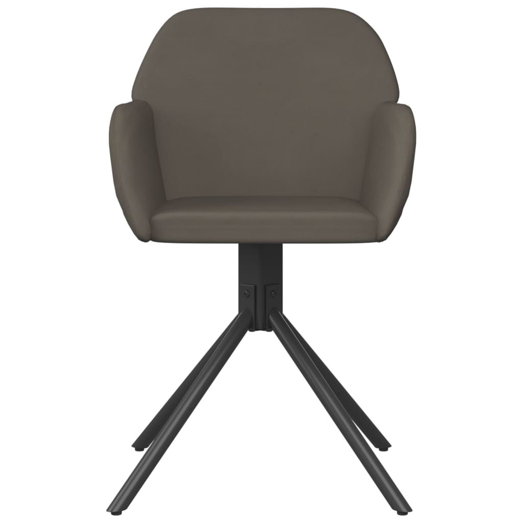 Dining Chairs 2 pcs. Swivel Dark Grey Velvet