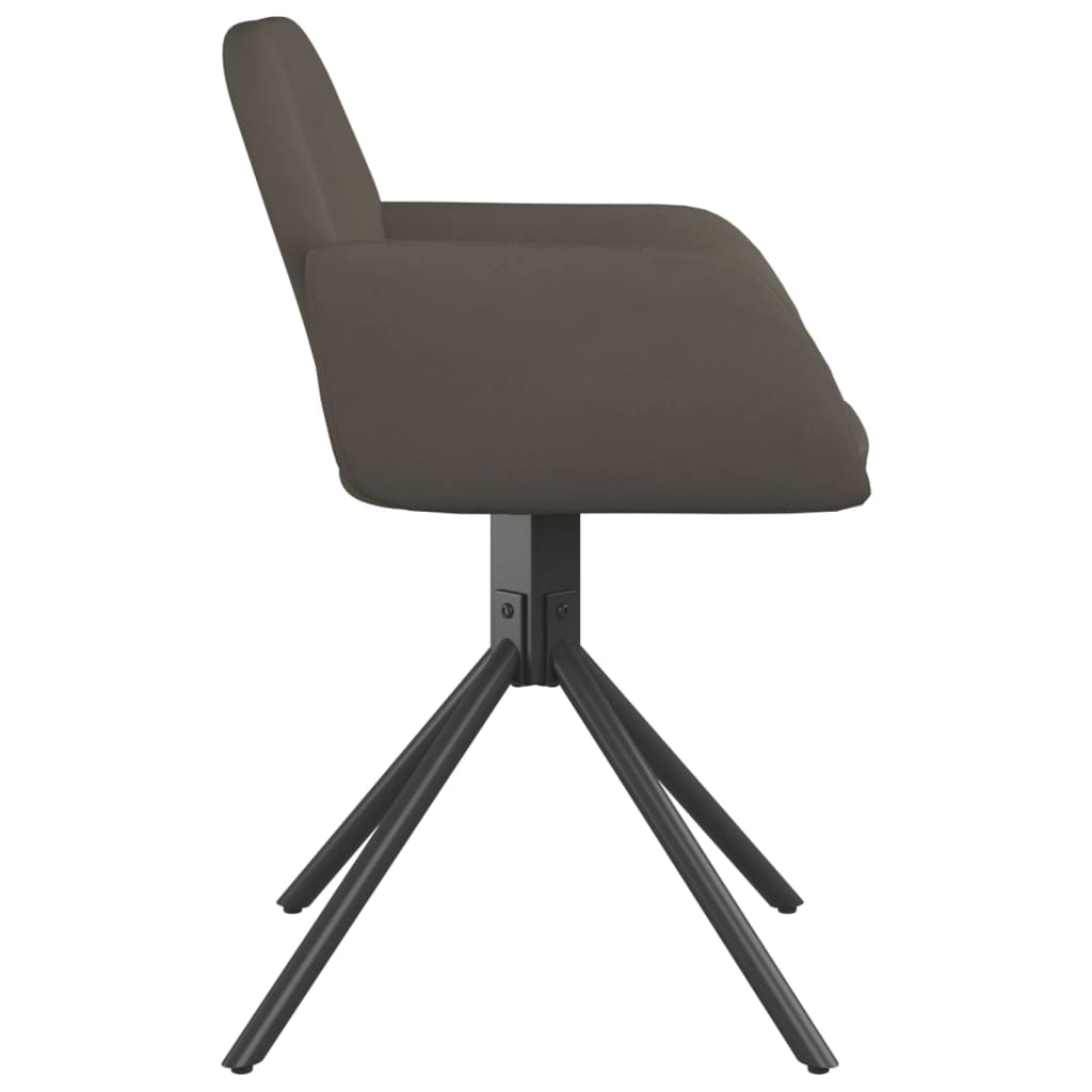 Dining Chairs 2 pcs. Swivel Dark Grey Velvet