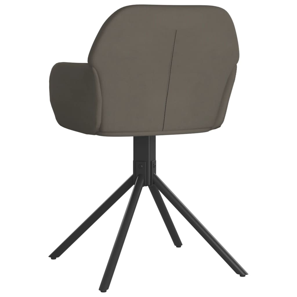 Dining Chairs 2 pcs. Swivel Dark Grey Velvet