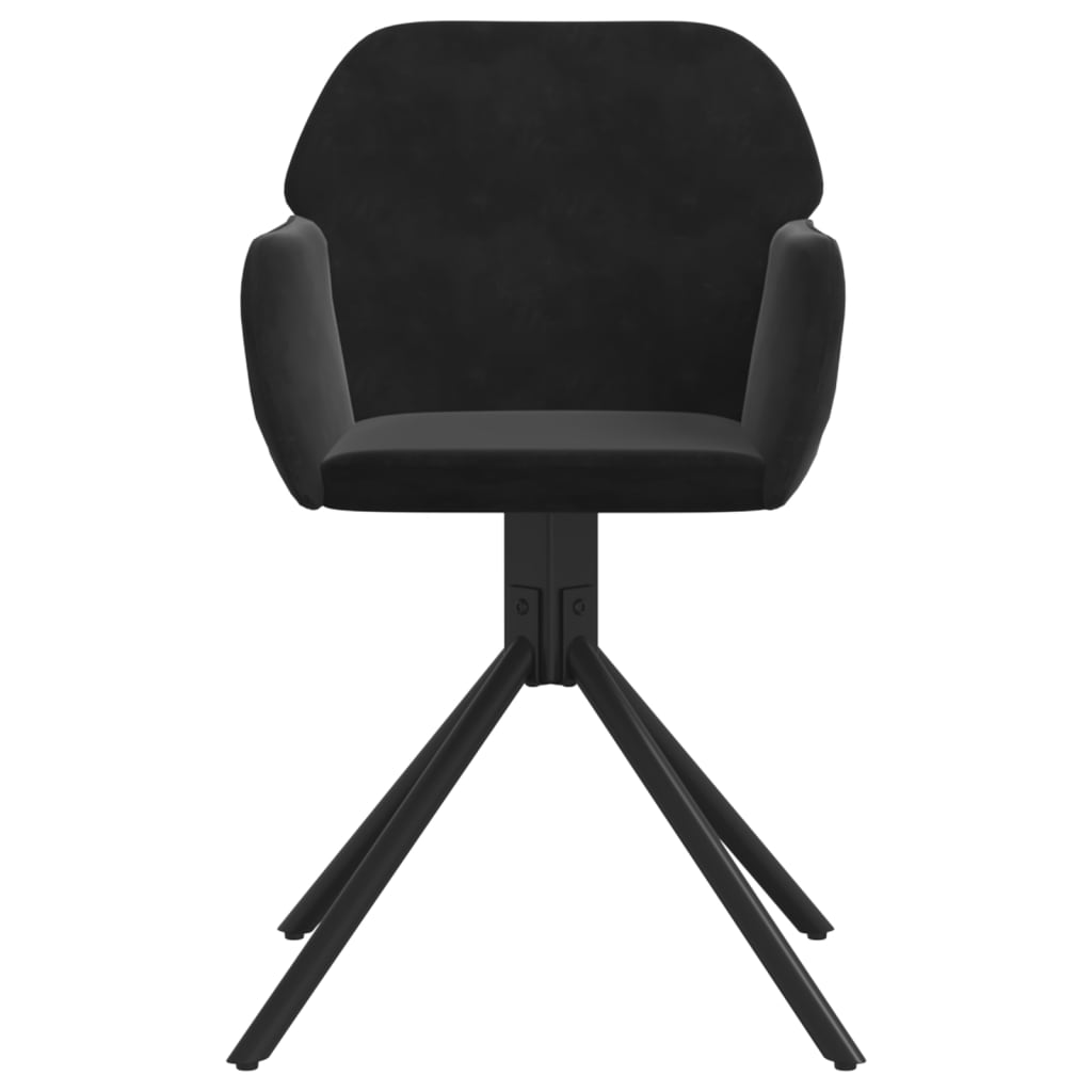 Dining Chairs 2 pcs. Swivel Black Velvet