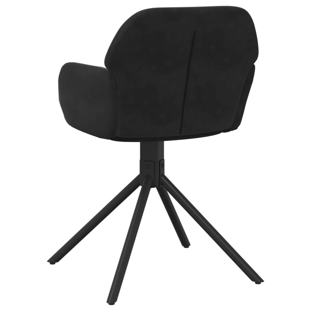 Dining Chairs 2 pcs. Swivel Black Velvet