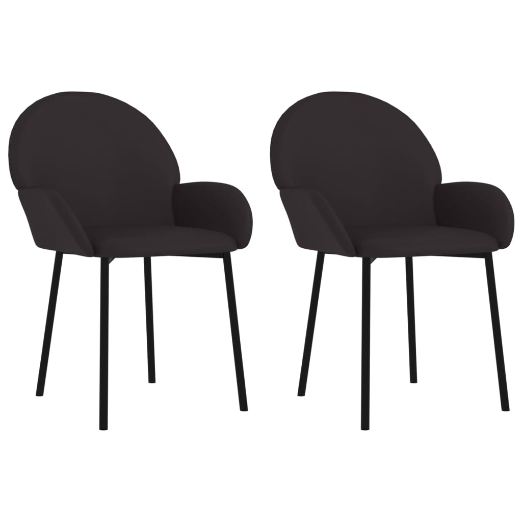 Dining Chairs 2 pcs. Black Faux Leather