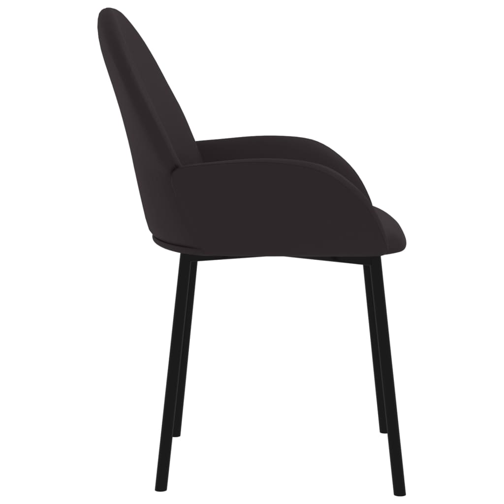 Dining Chairs 2 pcs. Black Faux Leather