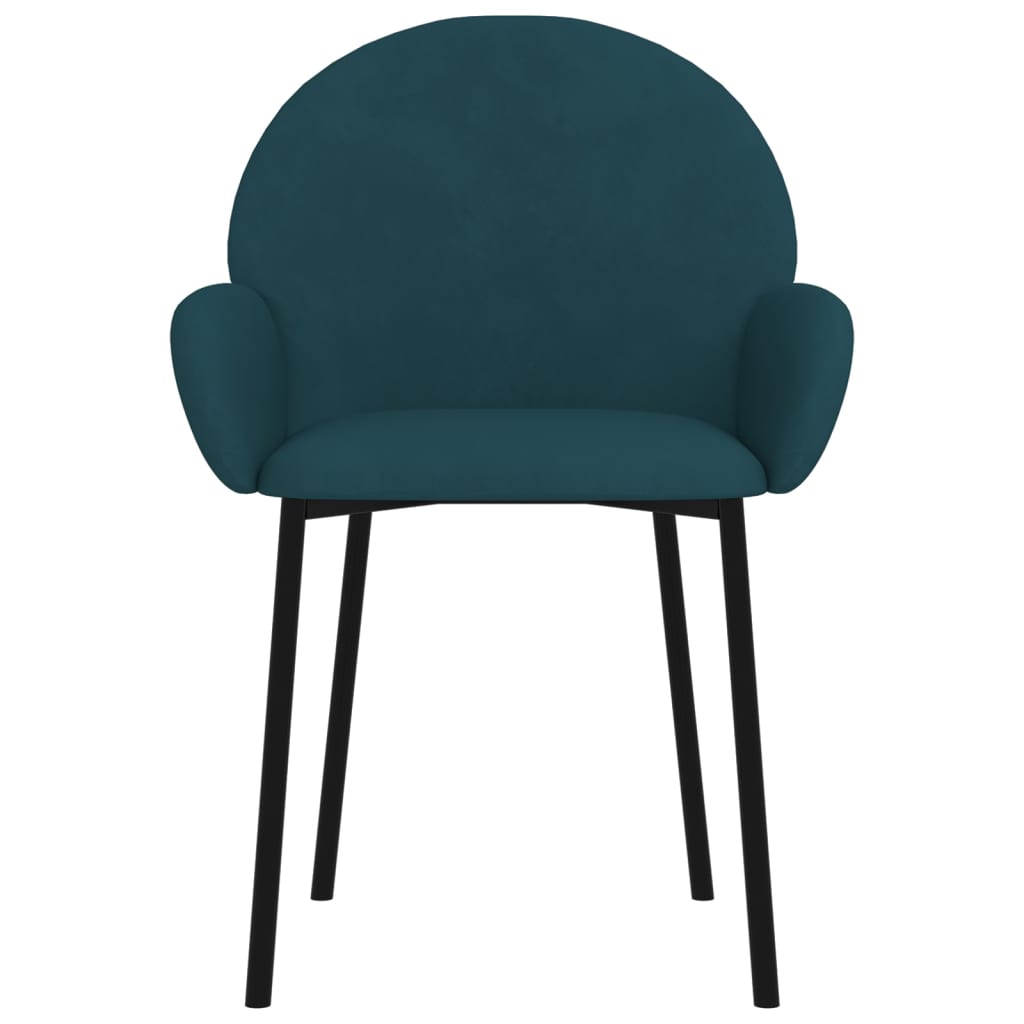 Dining chairs 2 pcs. Blue velvet