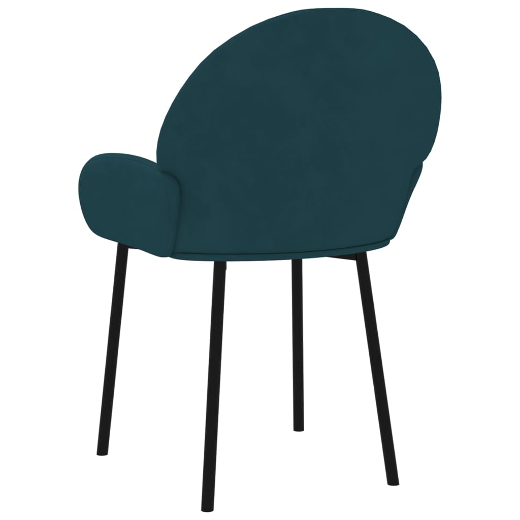 Dining chairs 2 pcs. Blue velvet