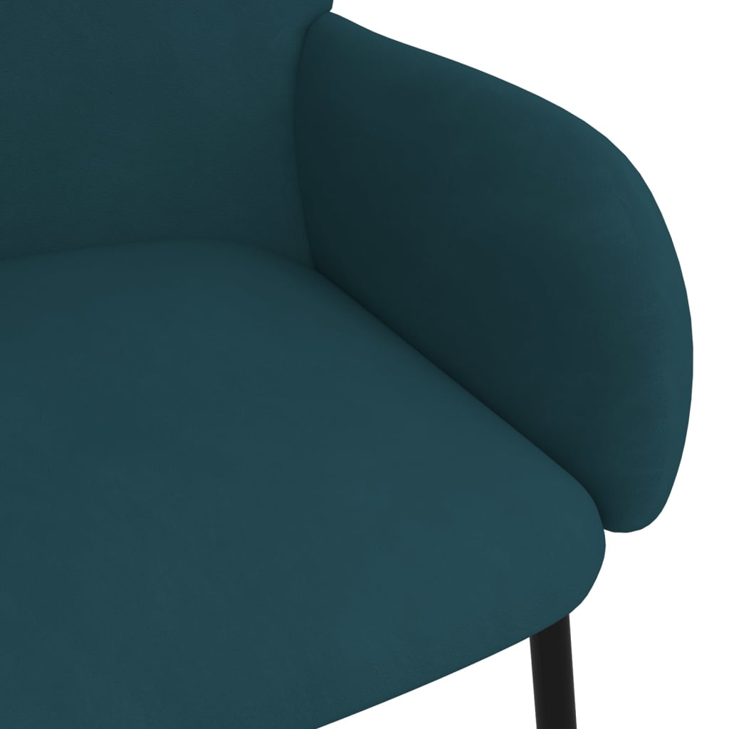 Dining chairs 2 pcs. Blue velvet