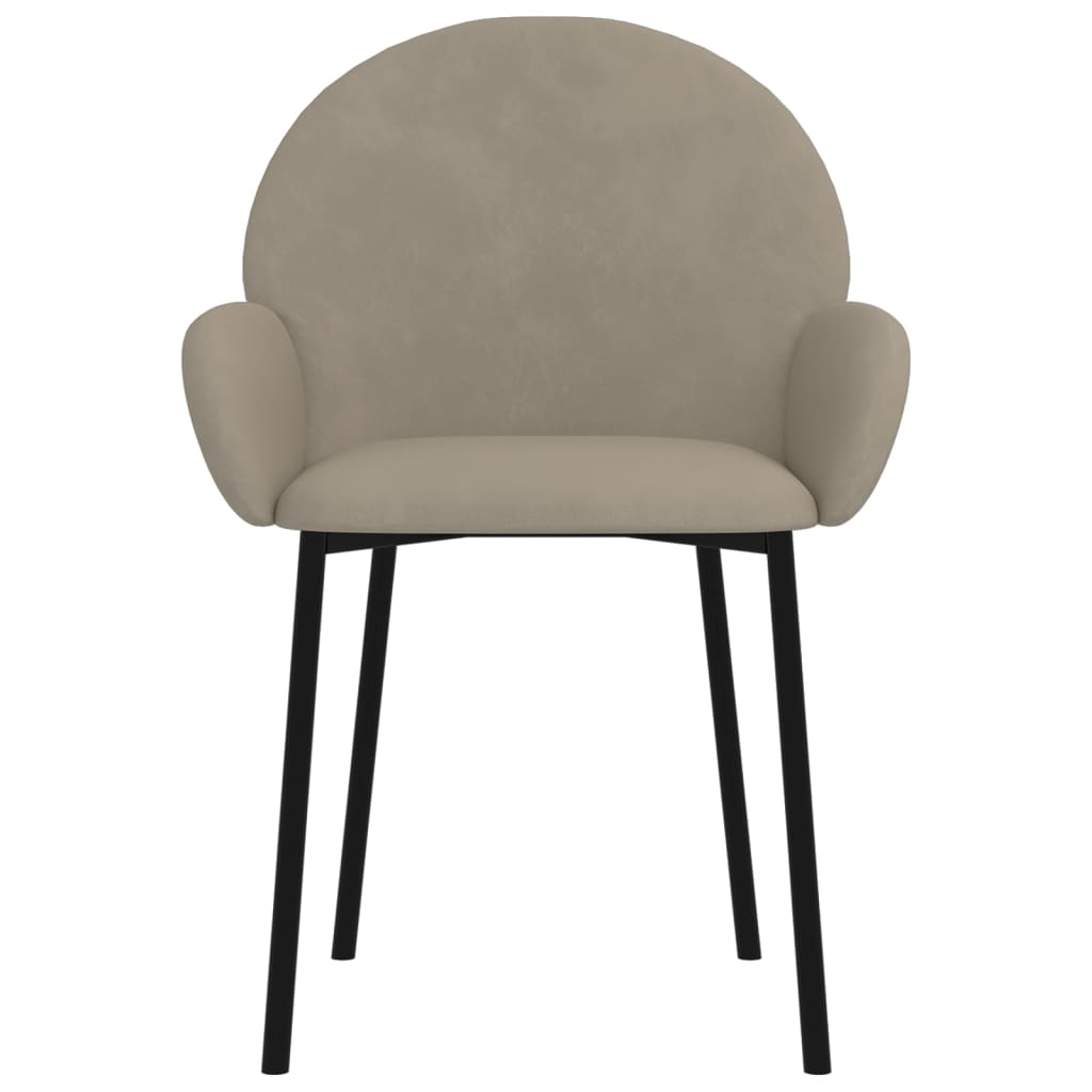 Dining chairs 2 pcs. Light grey velvet