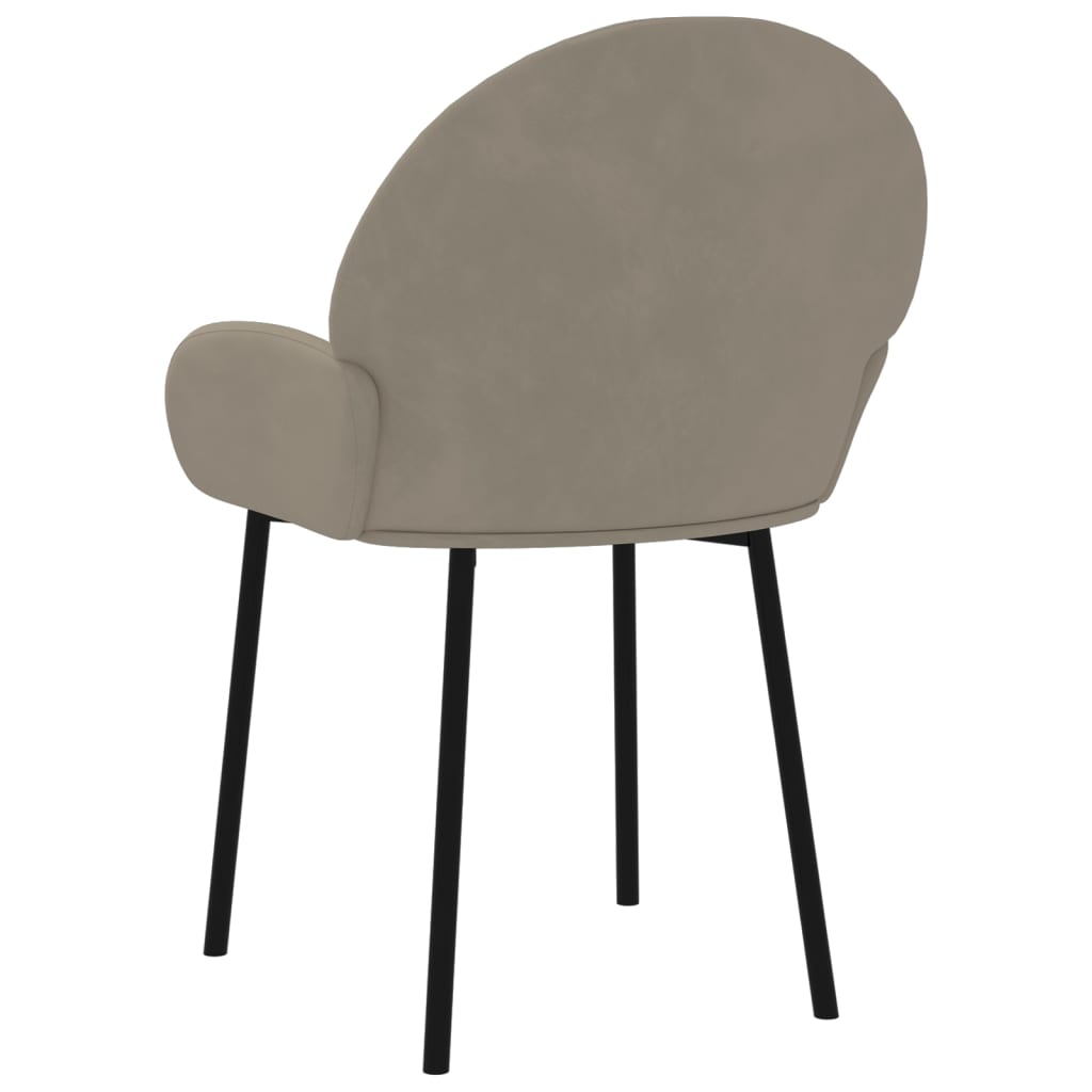 Dining chairs 2 pcs. Light grey velvet