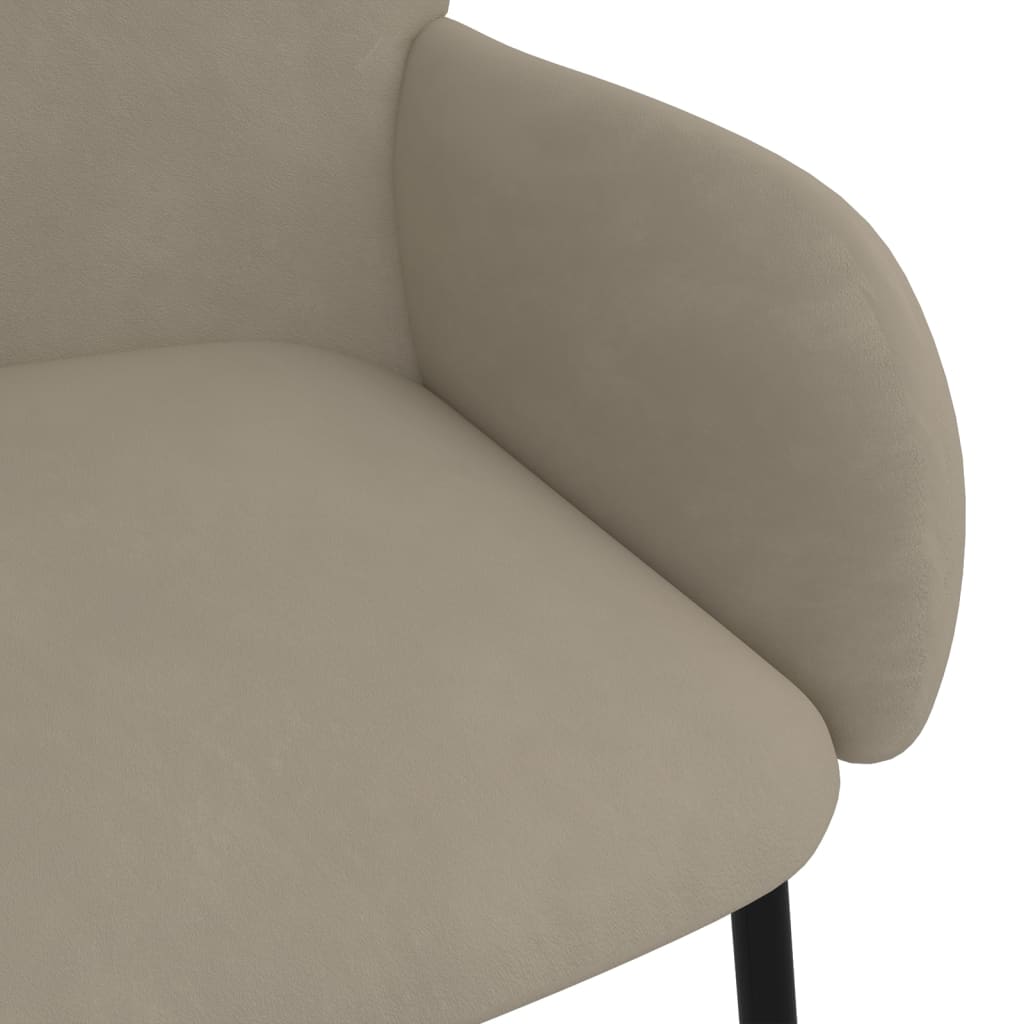 Dining chairs 2 pcs. Light grey velvet