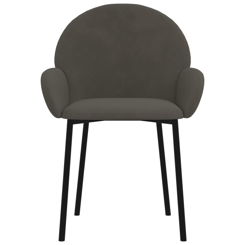 Dining chairs 2 pcs. Dark grey velvet