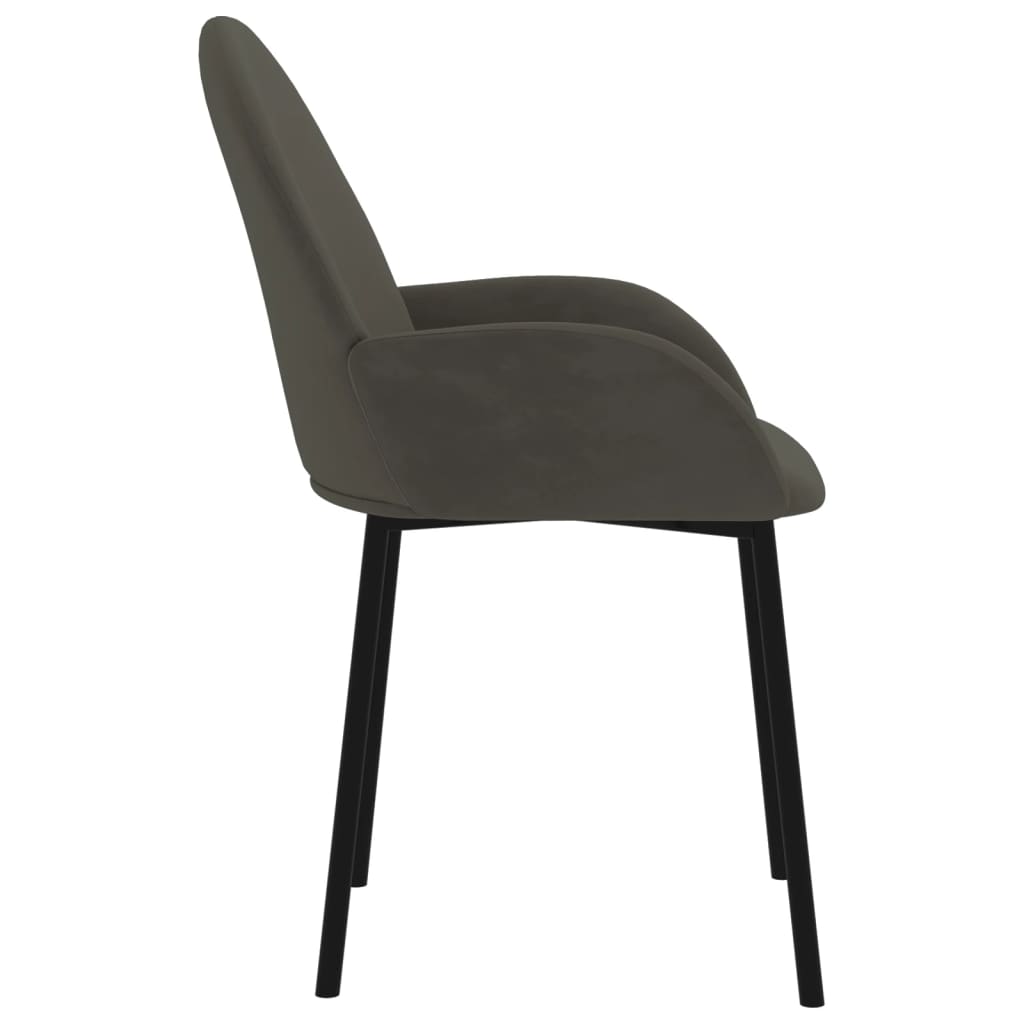 Dining chairs 2 pcs. Dark grey velvet