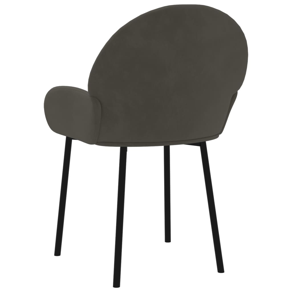 Dining chairs 2 pcs. Dark grey velvet