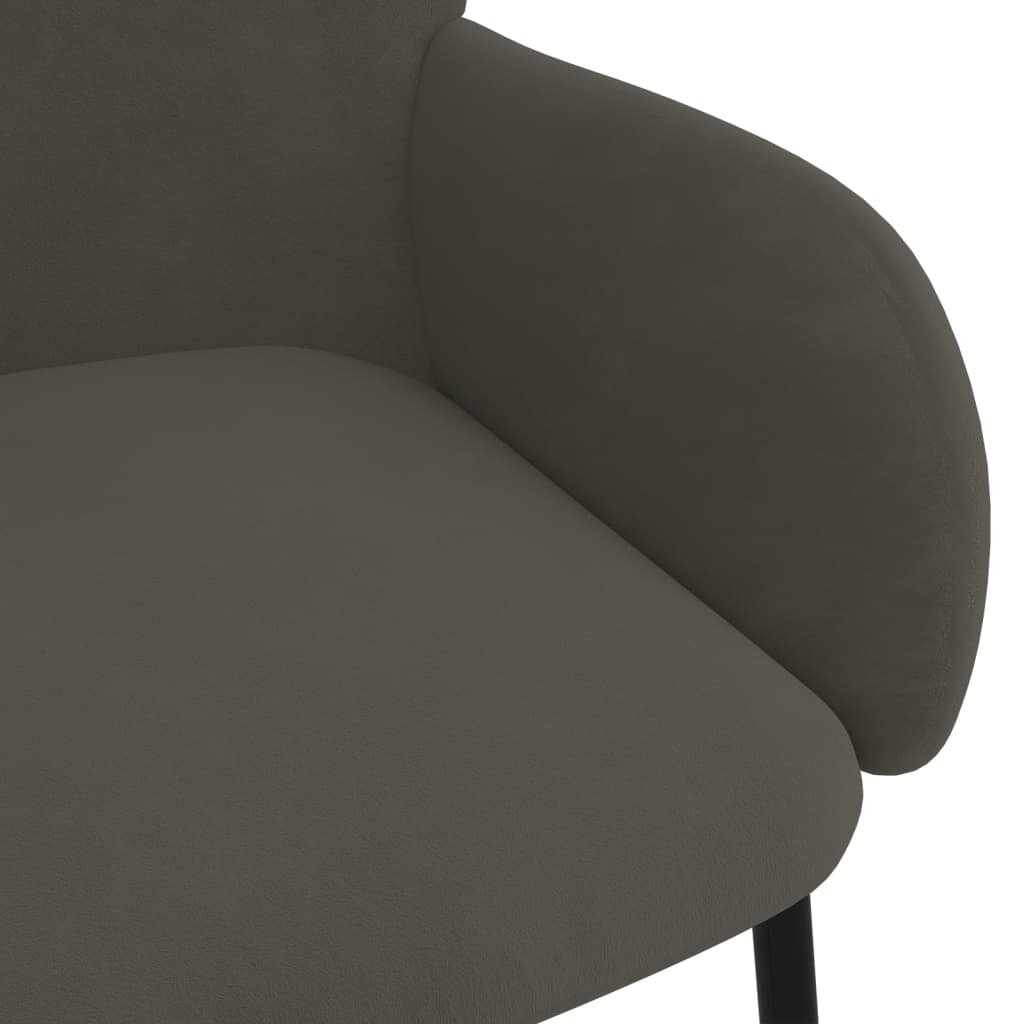Dining chairs 2 pcs. Dark grey velvet